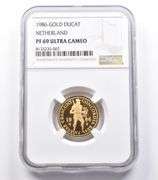 PF69 UCAM 1986 Netherlands Gold Ducat NGC