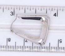 14kt White gold Triangle hoop earrings