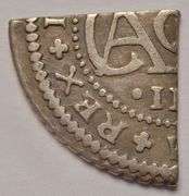 Spain 1707-1714 2 Reales Cut Into 1/4 Reale, Circulated.