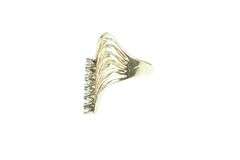 14K Yellow Gold 0.36 Ctw Diamond Chevron Layered Ring