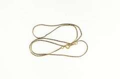 Gold Filled 0.9mm Square Chain Link Vintage Necklace