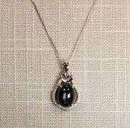Incredible Black Star Diopside Pendant