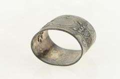 Silver Plate Victorian Emily Engraved Floral Napkin Ring