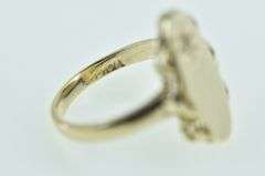 10K Yellow Gold R R Diamond Monogram Filigree Initial Ring