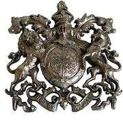 Heavy Cast Antique Royal Plaque