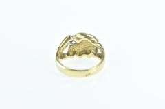 14K Yellow Gold 0.25 Ct Diamond Solitaire Scalloped Ring