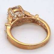 Sterling Silver Round cubic Zirconia Ring