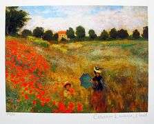 Claude Monet, Poppies Near Aegenteuil, Signed by the Estate