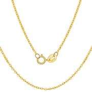 18 INCHES 18KT SOLID YELLOW GOLD CABLE NECKLACE