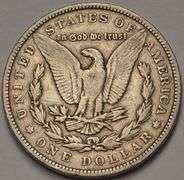 1893 Morgan Silver Dollar, Cleaned.