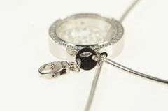 18K White Gold 1.25 Ctw Movado Diamond Capsule Chain Necklace