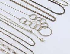 Group Lot of Vintage 925 sterling silver chains