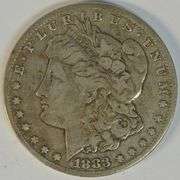 Handsome 1883-CC Morgan Silver Dollar. Key date