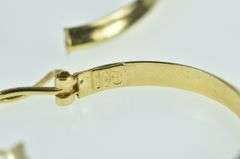 18K Yellow Gold 24mm Vintage Round Classic Hoop Earrings