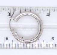 14kt White gold small hoop earrings