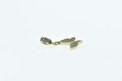 14K Yellow Gold Butterfly Beauty Change Symbol CZ Charm/Pendant