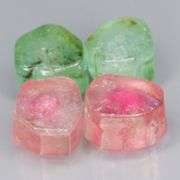 Awesome 7.19ct pink and green Tourmaline set