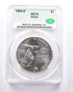 MS70 1983-D Olympic Discus Commemorative Dollar CAC CACG
