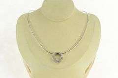 18K White Gold 1.25 Ctw Movado Diamond Capsule Chain Necklace