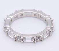 Sterling Silver Cubic Zirconia Band