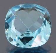 Sparkling 13.09ct cushion cut sky blue Topaz
