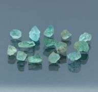 Tremendous 10ct uncut Paraiba blue Apatite set