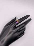 2.5g 10k YG Purple Gemstone Size 6