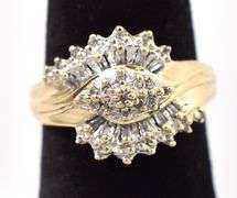 Sparkling 10K Yellow Gold Diamond Ring