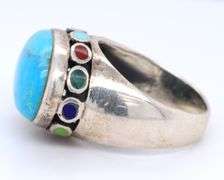 Vintage 925 sterling silver Turquoise ring