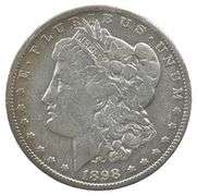 1898-S Morgan Silver Dollar Rainbow Toning Reverse