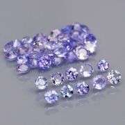 Glittering 3.81ct bright blue violet Tanzanite set