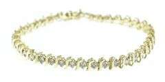 10K Yellow Gold 2.50 Ctw Classic Vintage Diamond Tennis Bracelet