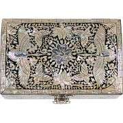 Handcrafted Mountain Mother of Pearl Trinket Box