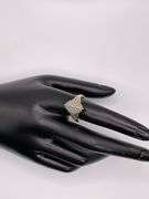 3.6g 10k YG Diamond Cluster Ring Size 8