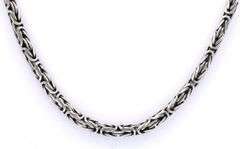 Vintage 925 sterling silver Byzantine chain necklace