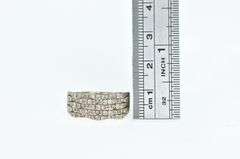 14K Rose Gold 1.00 Ctw Diamond Layered Wavy Band Ring