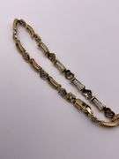 7.2g 10k Yellow Gold Heart Diamond Bracelet 7.5"