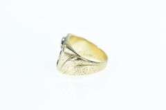 14K Yellow Gold Art Deco G T Monogram Diamond Initials Ring