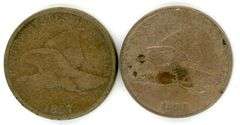 1857 & 1858 Flying Eagle Cents