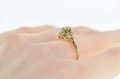 14K Yellow Gold 0.61 Ctw Diamond Halo Engagement Ring