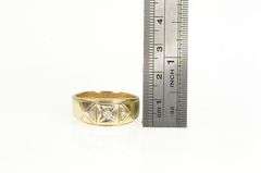14K Yellow Gold 1950's 0.20 Ctw Men's Diamond Wedding Ring