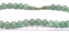 Green Jade beads necklace with matching dangle earrings