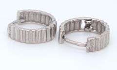 3 Pairs of 14kt white gold earrings
