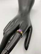 2.0g 14k Yellow Gold Diamond/ Purple size 6