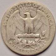 1943-S Double Die Obverse Washington Quarter, Circulated.