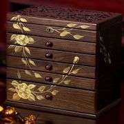 Hand-Painted Blossoms Vintage Jewelry Box