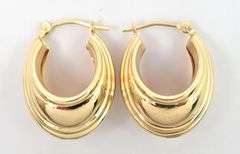 Simply Beautiful 14K Yellow Gold Hoop Earrings
