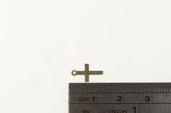 14K Yellow Gold Cross Christian Faith Symbol Vintage Charm/Pendant