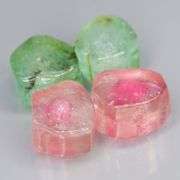 Awesome 7.19ct pink and green Tourmaline set