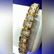 Dazzling 16.85 Ctw Lab Simulated Diamond Tennis Bracelet SA41R